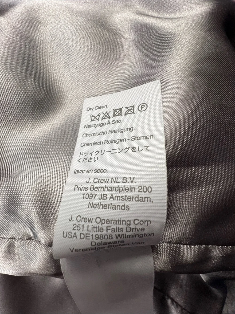 J. CREW Nello Gori Toscana Coat Italian Stadium-Cloth Wool Blend Size 10 Gray